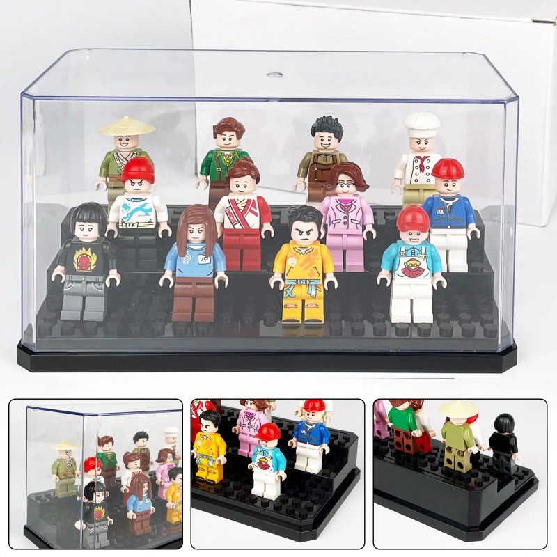アクリル製ミニフィギュアディスプレイケース、積み重ね可能で防 - Lego Minifigure Holder のレビューと価格
